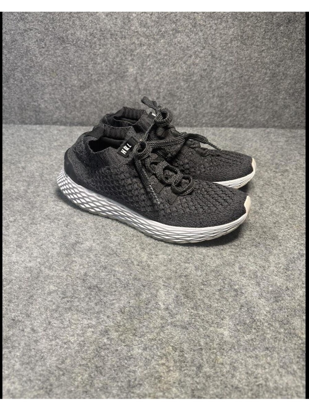 NOBULL Knit Runner Womens 7 Mens 5.5 Black Athletic Training Sneakers EUR 38